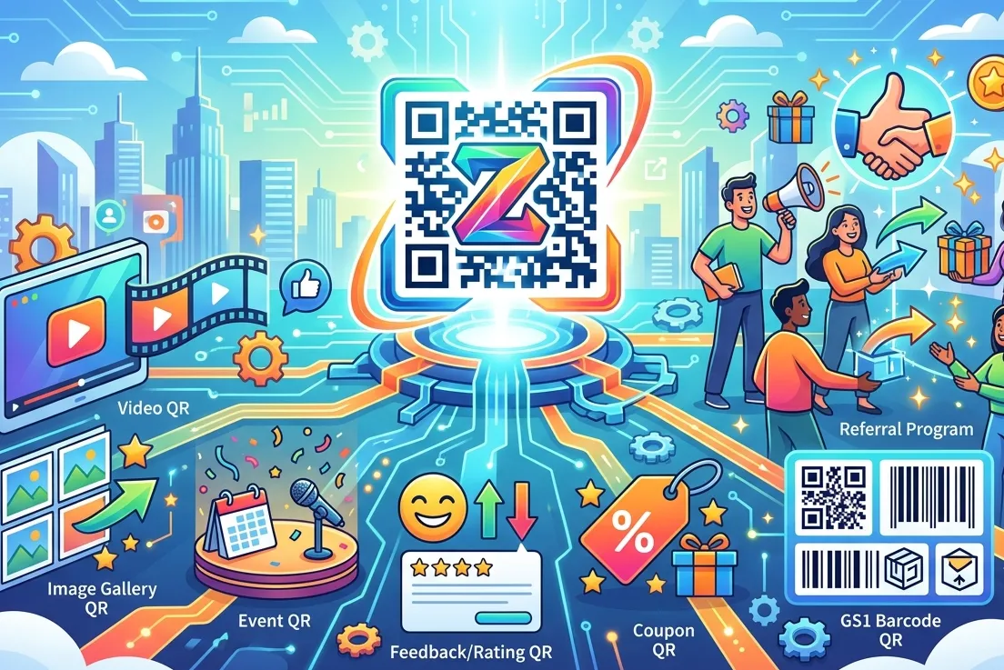 ZodQR update: new QR types, referral program and more!