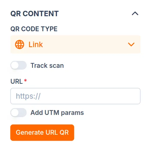 Fill the QR code content