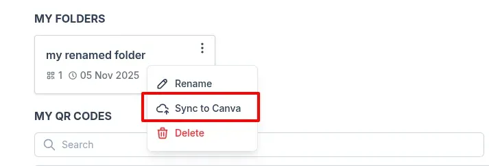 sync folder to canva