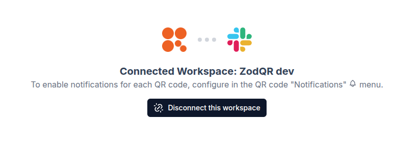 Slack workspace connected