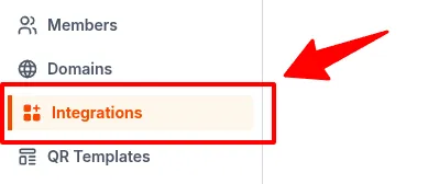 go to integrations page