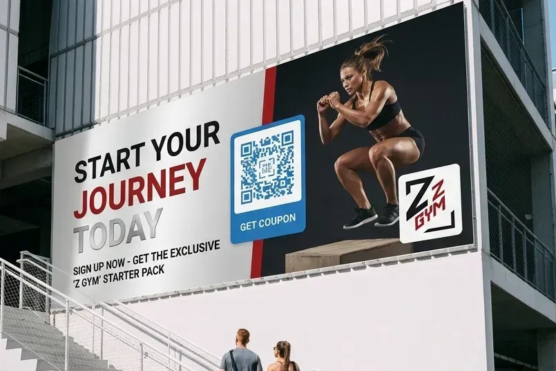 Coupon QR code for gym discounts