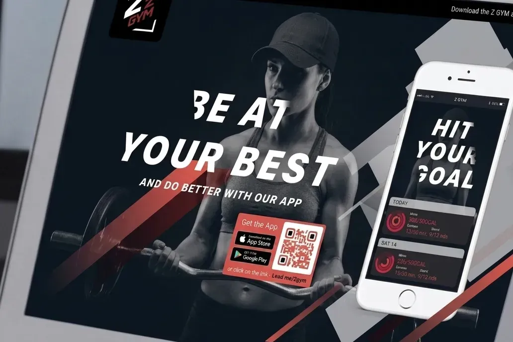 App store QR code for gym mobile app