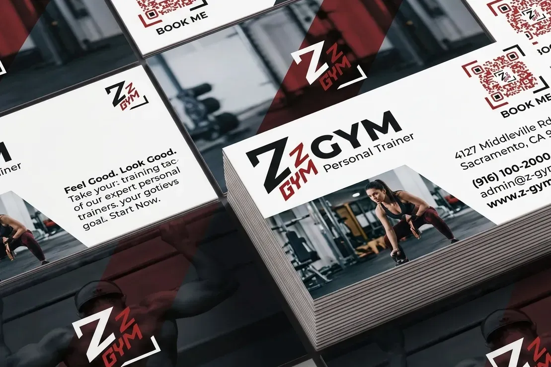 Business page QR code for gym details