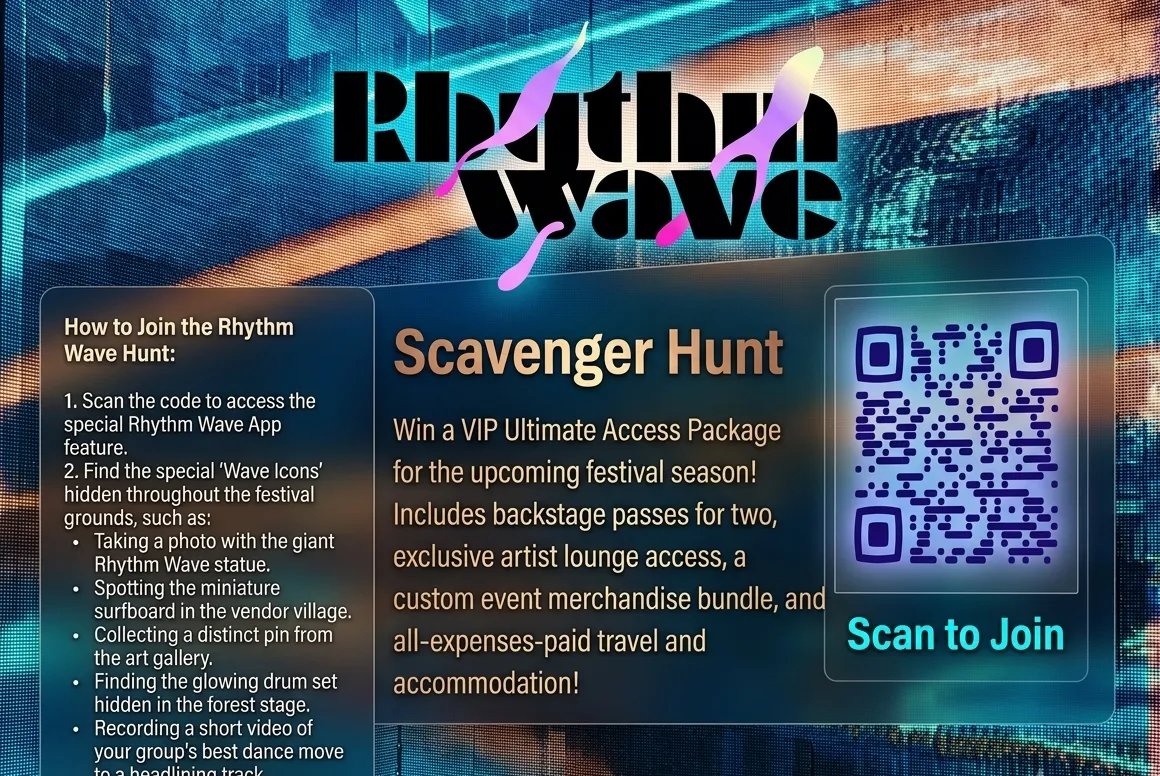 Dynamic URL QR code for music festivals