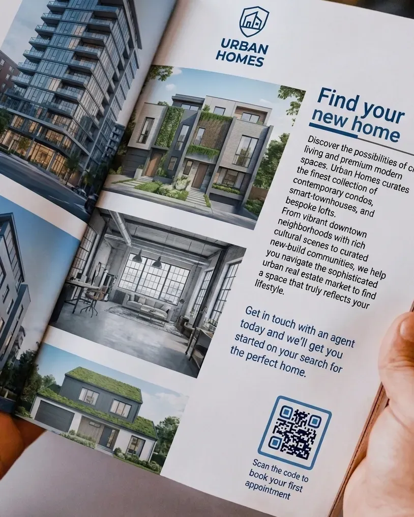 Business Page QR code for real estate