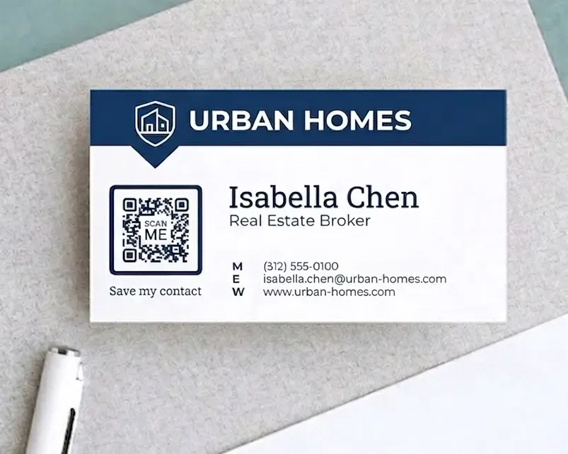 vCard Plus QR code for real estate