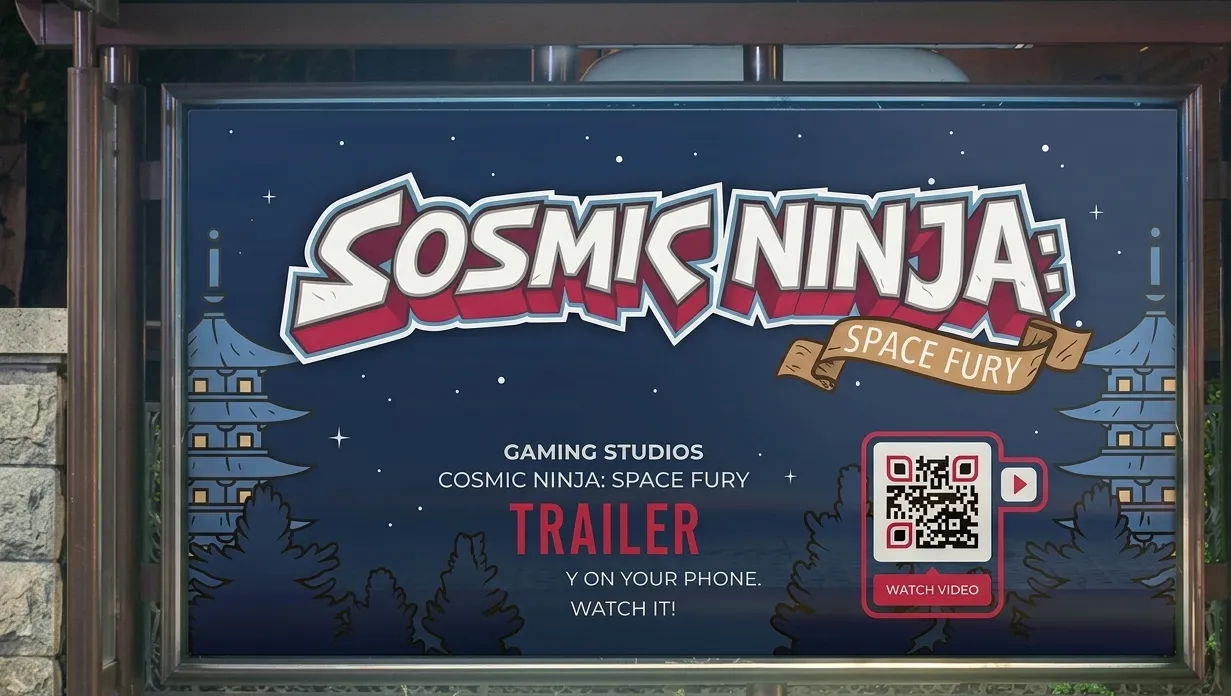 Video QR code on an outdoor display