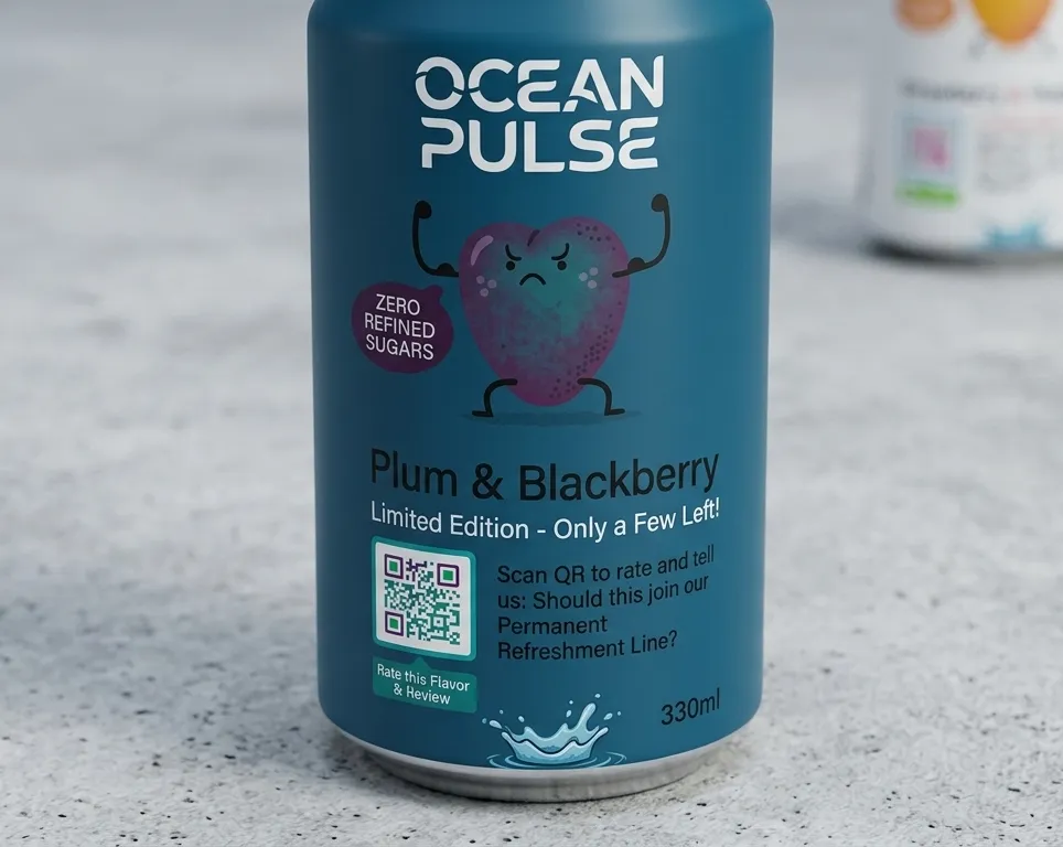 QR on bottles-cans