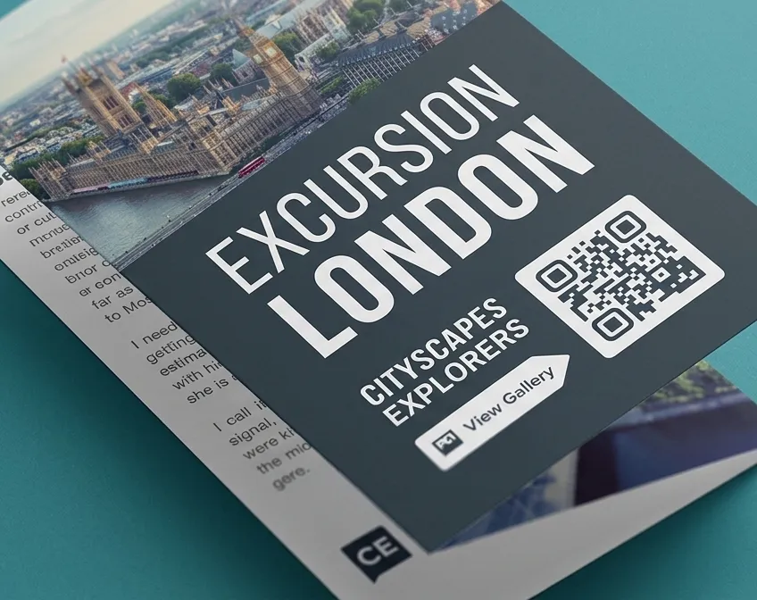 QR on brochures for tour guide