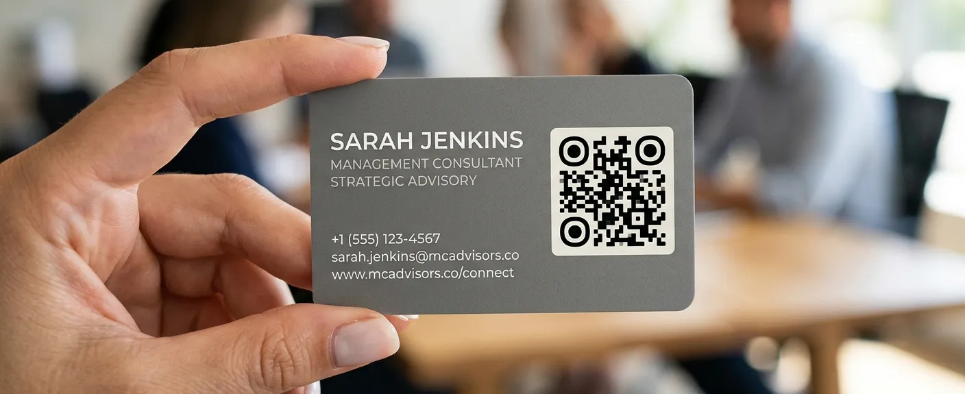 QR on business card for real estate agent