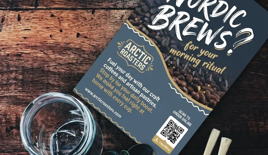 QR on flyers for coffee