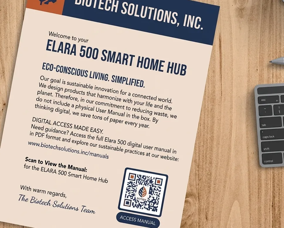QR on flyers for smart home hub