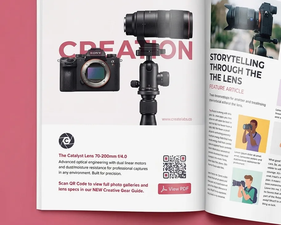 QR on newspaper & magazines
