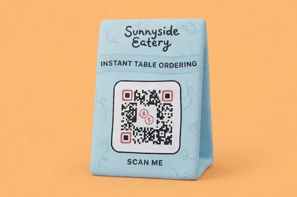 QR codes on Table Tents