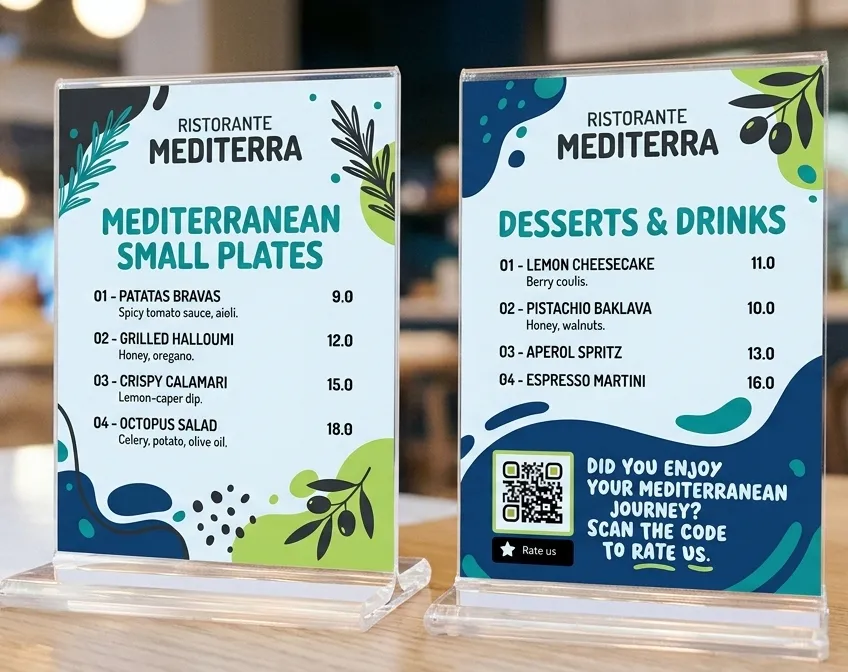 QR on table-tent