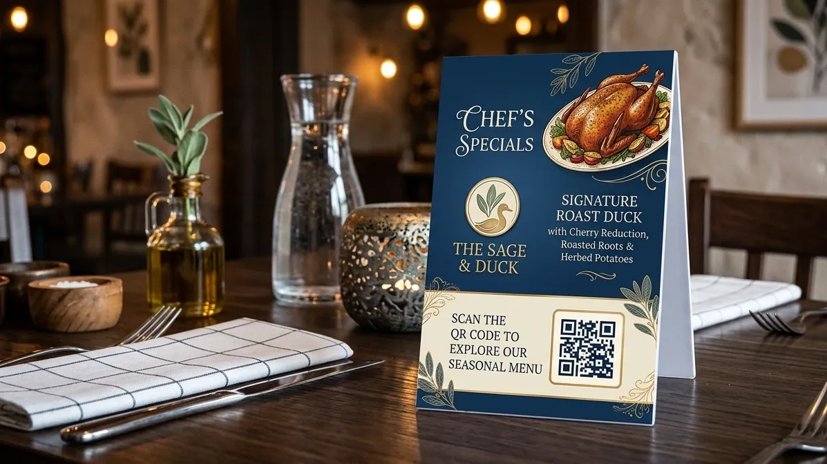 QR on table-tent
