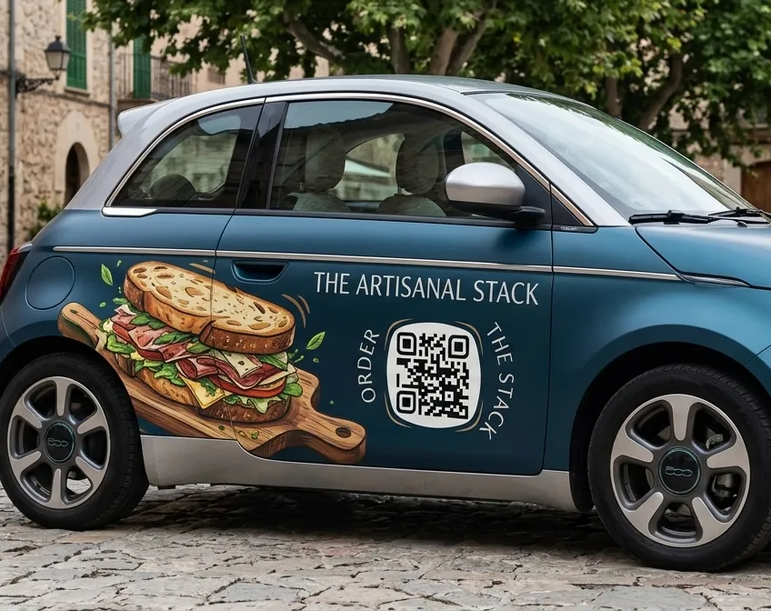 QR on vehicle
